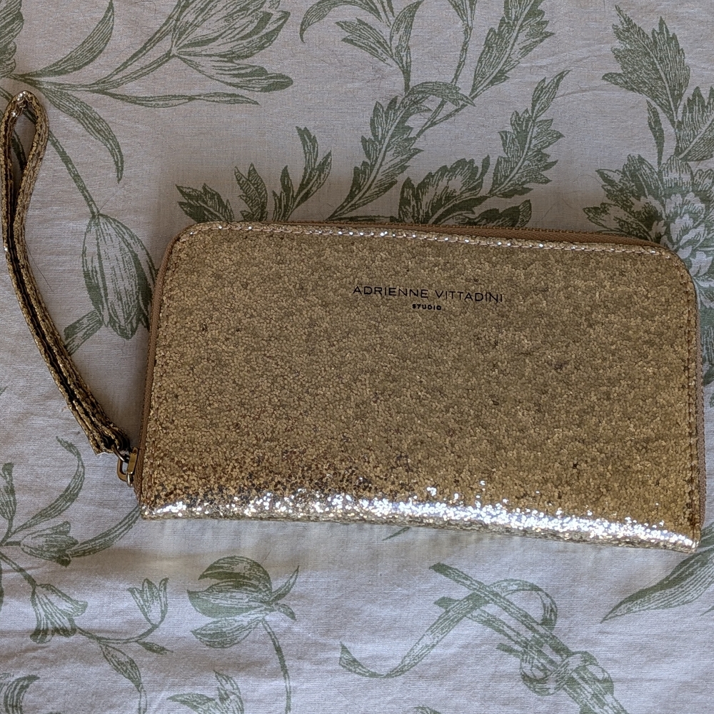 Adrienne Vittadini Glittering Gold Handbag